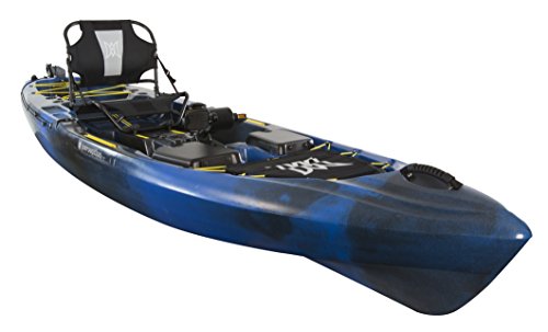 Perception Kayaks Pescador Pilot 12 Sit on Top Fishing Kayak with Pedal Drive Adjustable Lawn Chair Seat Tackle Storage Areas Sonic Camo