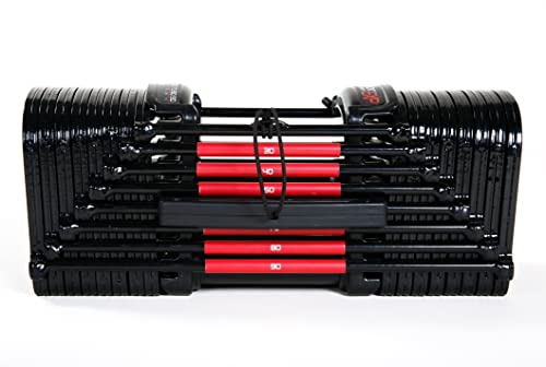 POWERBLOCK EXP Adjustable Dumbbells Black/Red