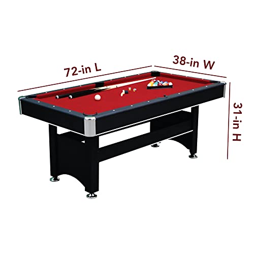 Hathaway Spartan 6-ft Pool Table with Table Tennis Top Black