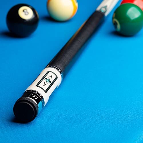 KATANA KAT15 Pool Cue White/Black with Green Designs 18oz