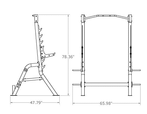 Inspire Fitness Squat Rack with Pull Up Bar Silver