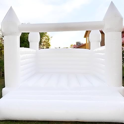 OZIS White PVC Inflatable Bounce House Castle 13x12x10FT with Blower