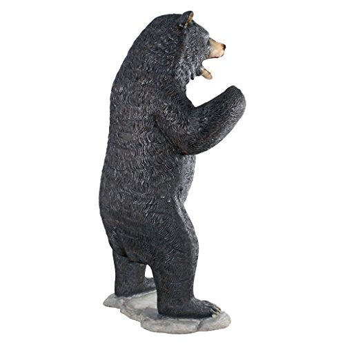 Design Toscano Growling Black Bear Life Size Statue Full Color