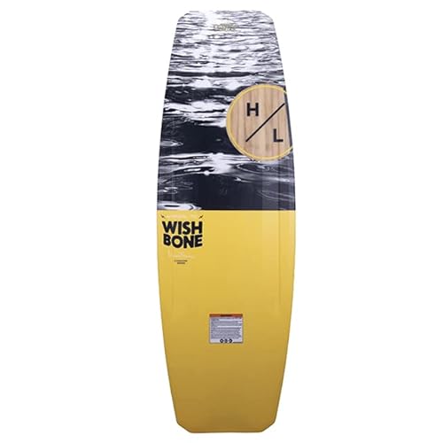 Hyperlite Wishbone Mens Wakeboard Wood/Yellow 134cm Multi