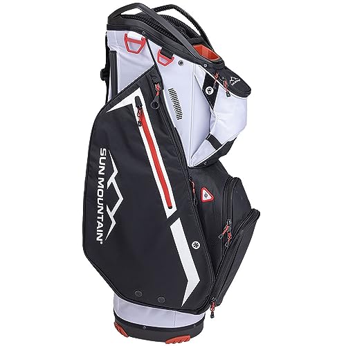Sun Mountain 2024 Maverick Golf Cart Bag White/Black/Red