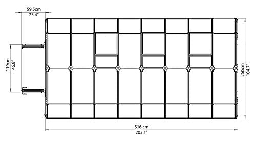 Palram Canopia Hobby Gardener Greenhouse 8' x 16' Dark Green