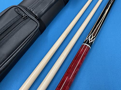 Generic Carom Cue Adam Sendai with 2 Shafts & Case for 3 Cushion Billiards