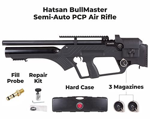 Wearable4U Hatsan BullMaster Semi-Auto PCP Air Rifle with .22 Caliber Pellets Bundle