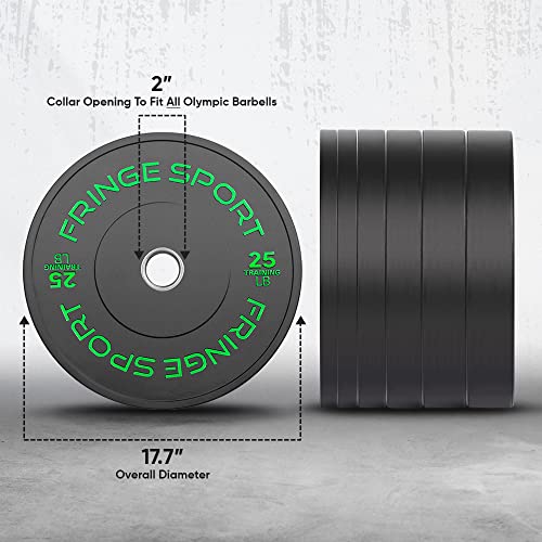 OneFitWonder Fringe Sport Contrast Bumper Plates Set 260 lbs