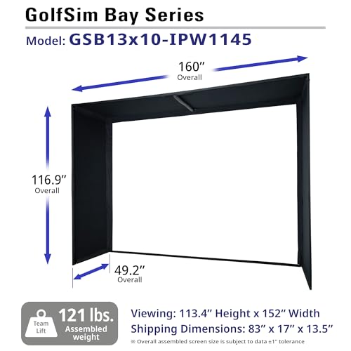 Elite Projector Golf Impact Screen White
