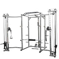 Valor Fitness BD-33BCCL Power Rack w/LAT Pull and Cable Crossover - Black
