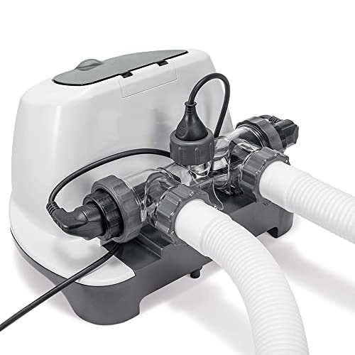 Intex Sand Filter Pump with Saltwater System Maintenance Set Black