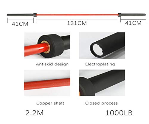 ADIEN Olympic Barbell Shaft 86.6" Red