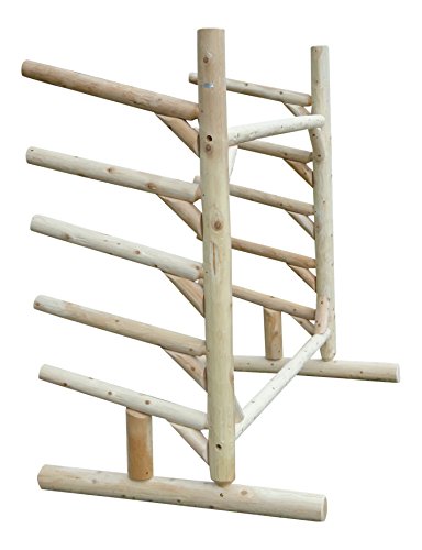 Log Kayak Rack 5 Place 1 Sided SUP Unfinished