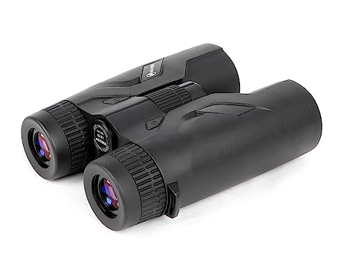 NUTREK 08x42mm Rangefinder Binoculars for Hunting, Shooting, and Golf Black