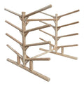 Log Kayak Rack 10-Place Kayak Rack Natural