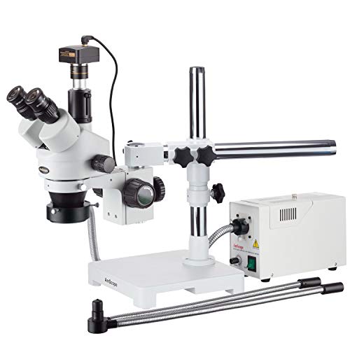 AmScope Digital Trinocular Stereo Zoom Microscope 3.5X-90X White