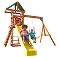 Swing-N-Slide Scrambler Playset with Swings, Slide & Rock Wall Yellow