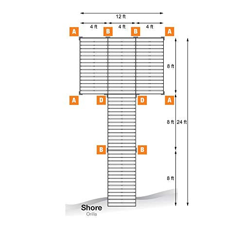 Tommy Docks Complete Dock Package 24 FT Cedar Frame Normal Duty