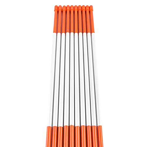 Driveway Markers Orange Reflective Fiberglass 5/16" x 48