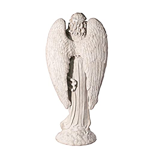 Design Toscano Grand Basilica Praying Angel Garden Statue Antique Stone