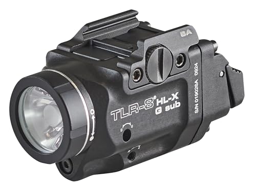 Streamlight TLR-8 HL-X G 1000-Lumen Tactical Flashlight with Green Laser for Springfield Armory Hellcat Black