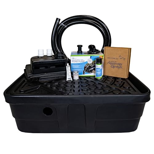 Aquascape Backyard Waterfall Fountain Kit for Landscape and Garden Black