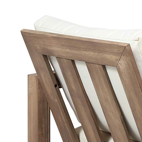 Christopher Knight Home Wesley Outdoor Acacia Wood Club Chairs Set of 2 Brown Beige