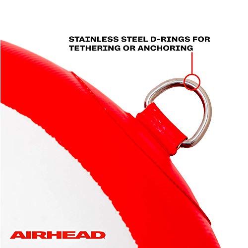 AIRHEAD Air Dock Watermat Inflatable | Holds Over 2000 Pounds, 12 Person | White / Red