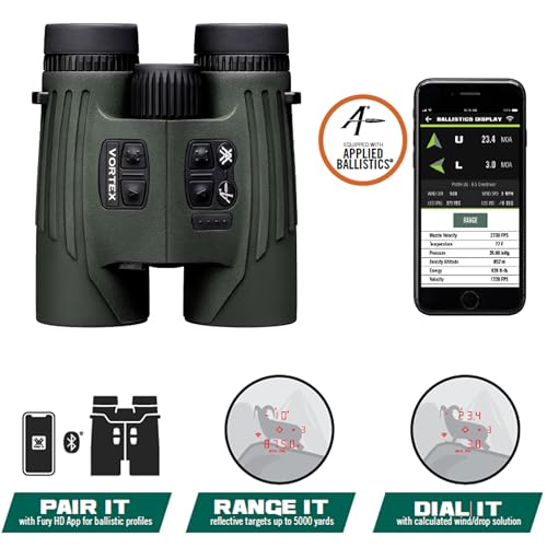 Vortex Optics Fury HD 5000 10x42 Laser Rangefinding Binoculars Green