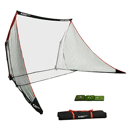 Rukket Sports Portable Golf Driving Range with SPDR Steel Netting Red