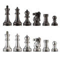Bobby Fischer Ultimate Metal Staunton Chess Set Black