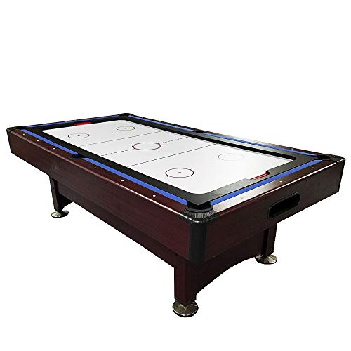 Pool Central 8' Pool Billiards and Hockey 2-in-1 Game Table Brown