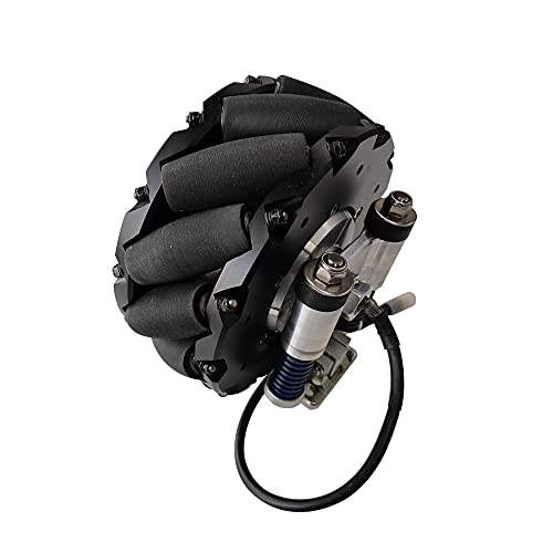RoboCT Mecanum Robot Universal Wheel 7-Inch 200Kgs Payload Black