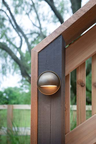 VOLT Solid Brass 12V LED Outdoor Deck Light 6-Pack Kit with 150W Transformer Bronze