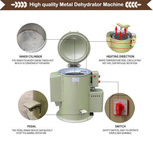 INTSUPERMAI Industrial Drying Machine 77LB Capacity Centrifugal Dryer 220V
