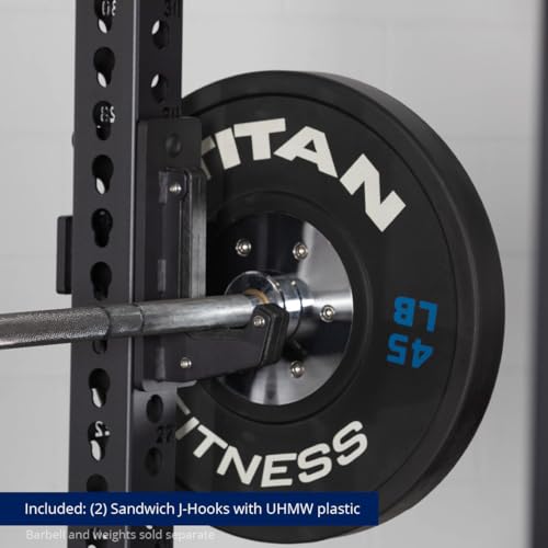 Titan Fitness Power Rack 100" Black Bolt-Down 42" Depth 2000 LB Cage