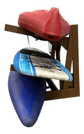 Log Kayak Rack One-Sided Recycled Poly Kayak Rack Nutmeg Brown