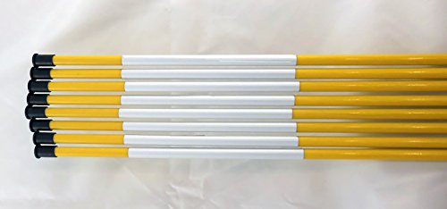 Stakemakers Driveway Marker Snow Stakes Reflective Tape 48" Fiberglass Yellow 1000-Pack