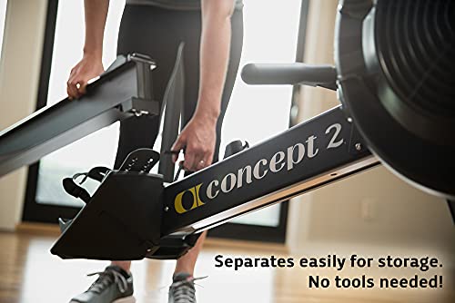 Concept2 RowErg Indoor Rowing Machine - PM5 Monitor, Device Holder, Adjustable Air Resistance, Easy Storage Black