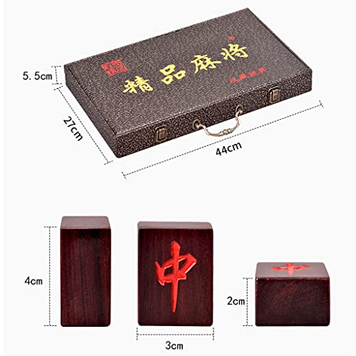 SHATONG Vintage Mahjong Set 144 Tiles with Dice and Spare Tiles