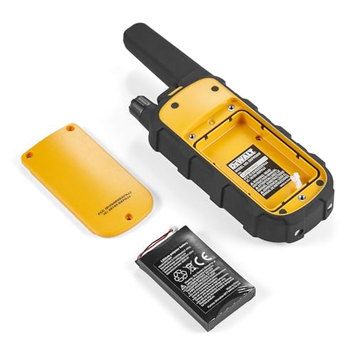 DEWALT DXFRS800 Heavy Duty Walkie Talkies Bundle with Remote Speaker Microphones, 6 Pack Black/Yellow