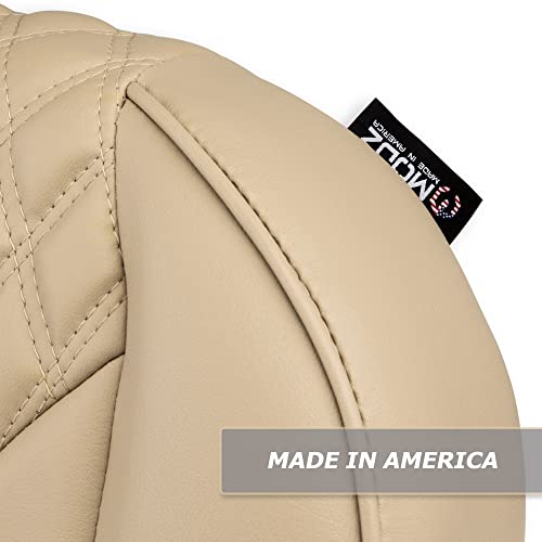 MODZ FS2 Custom Golf Cart Front Seat for Club Car Precedent/Onward/Tempo - [2004-Up] - Khaki Base - Double Diamond Pattern