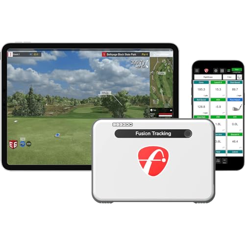 FlightScope Mevo+ Limited Edition Golf Launch Monitor and Simulator with Face Impact | 60 Swing Data Parameters, 17 Ranges, 12 E6 Connect Courses - Pebble Beach, St Andrews