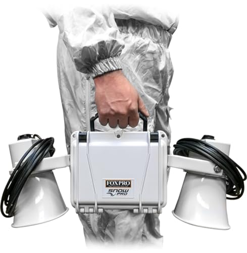 FOXPRO Snow Pro Electronic Snow Goose Game Call with 2 External Speakers and Remote White
