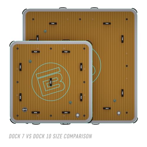 BOTE Dock 10 Foot Inflatable Lake Float Classic Seafoam