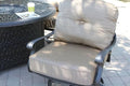theWorldofpatio Elizabeth Cast Aluminum Swivel Rocker Club Chairs Antique Bronze