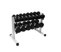 Ader Sporting Goods Rubber Dumbbells Set with Rack