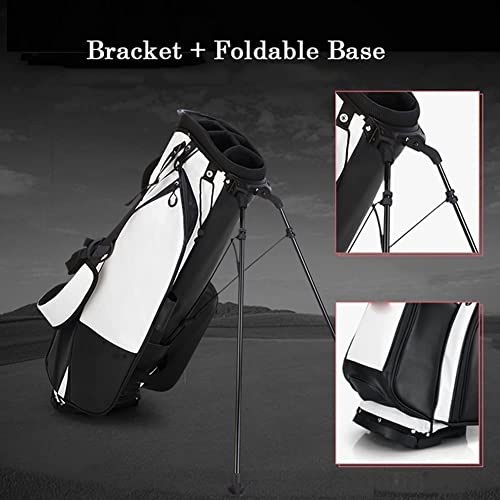 OEIPSMK Durable Golf Stand Bag with 6-Way Dividers & Shoulder Strap - B