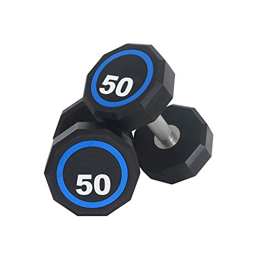 Fitness First Urethane Encased Dumbbells 100lbs Black